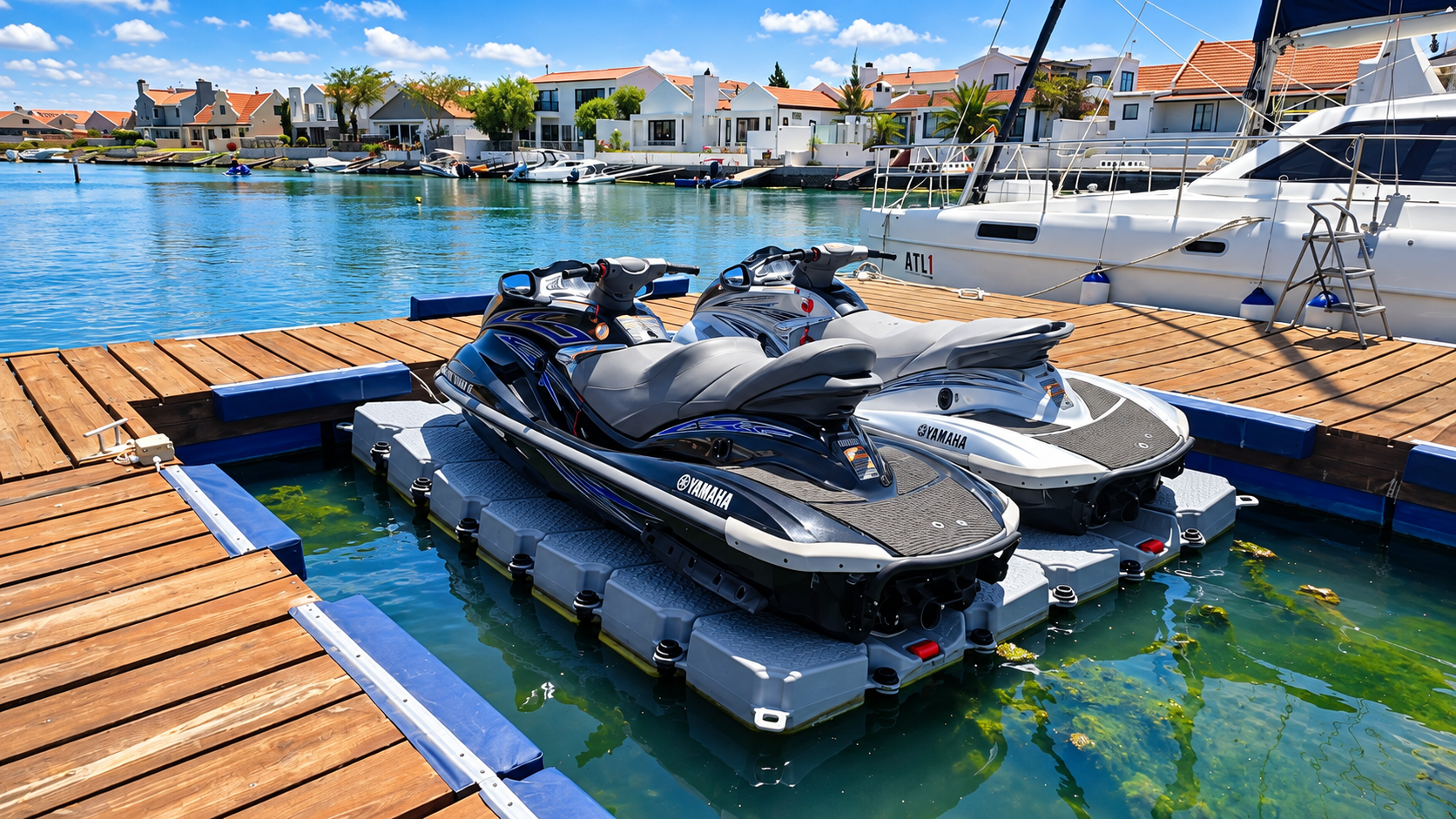 SA Outdoor jet ski floating dock installation